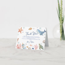 Océan d'amour pour carte de remerciement Baby show