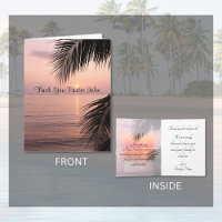 Ocean Palm Tree Pastor Appréciation Carte de remer