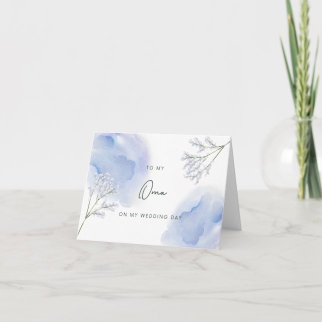 Remerciements Oma sur la carte de Mariage du jour (Devant)