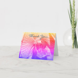 Remerciements Orchid Up Close Rainbow Flower Carte de remercieme