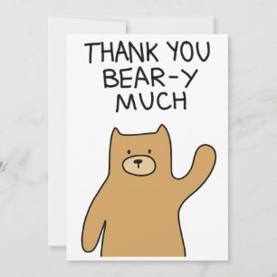 Remerciements "Ours-y" de "Merci beaucoup" de carte