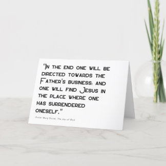 Remerciements Paix et restitution - Carte de voeux religieuse