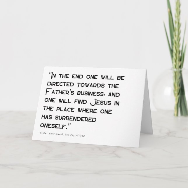 Remerciements Paix et restitution - Carte de voeux religieuse (Devant)