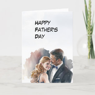 Remerciements Papa danse avec la carte de Fête des pères fille