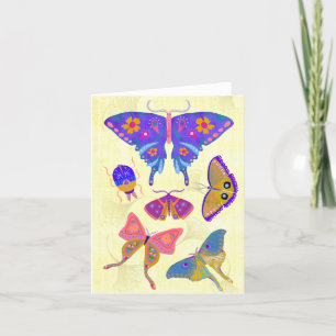 Remerciements Papillon Beautés BLANK Carte de voeux