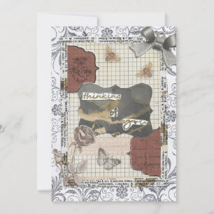 Remerciements Penser à vous Dire la carte de voeux