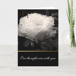 Remerciements Peony Condolences Carte de voeux