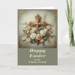 Remerciements Personnalisez cette carte de Pâques avec Croix et
