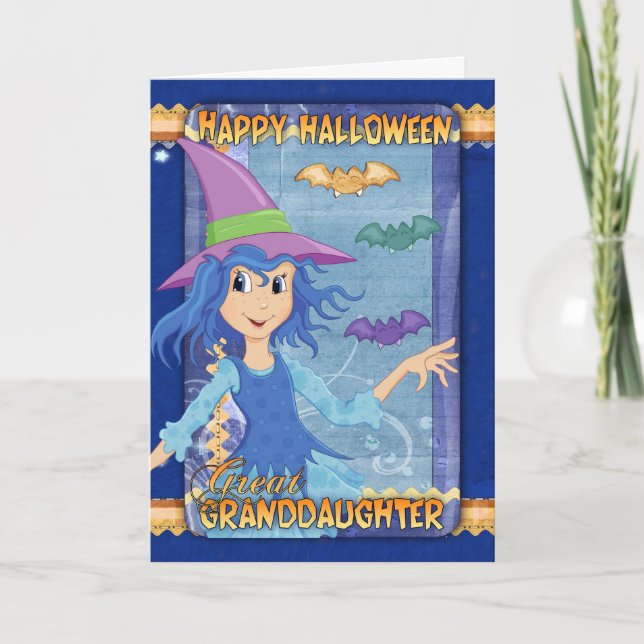 Remerciements petite-fille halloween carte de voeux (Devant)