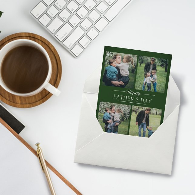 Remerciements Photos modernes collage Fête des pères Carte de va (Créateur téléchargé)