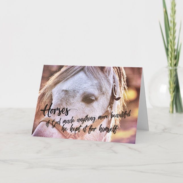 Remerciements PONY AU SUNSET Carte de voeux (Devant)