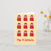 Porcs dans les couvertures Carte de Noël