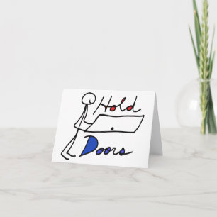 Remerciements Portes d'attente - Carte de voeux
