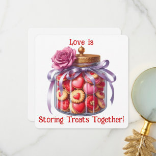 Remerciements Pot à biscuits - Carte de la Saint-Valentin