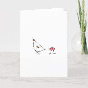 Remerciements Poulet au champignons Croquis Carte de remerciemen