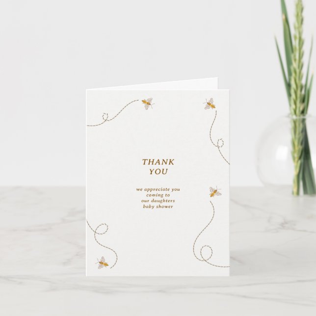 Remerciements pour la Baby Shower de Little Bee (Devant)