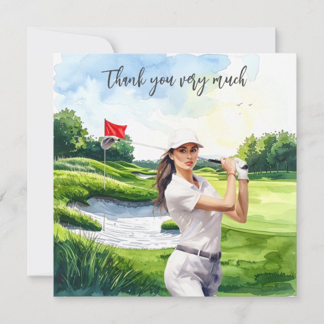 Remerciements pour le parcours de golf : Carte de  (Devant)