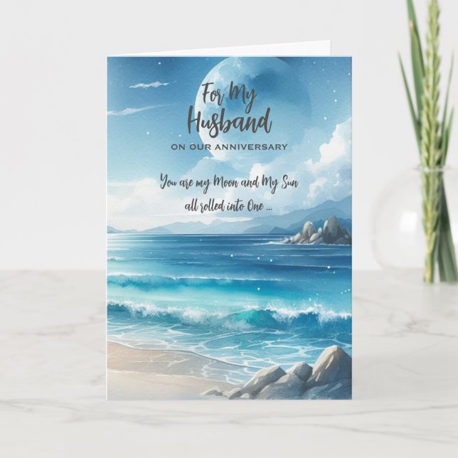 Remerciements Pour ma carte de voeux pour l'anniversaire du mari (Devant)