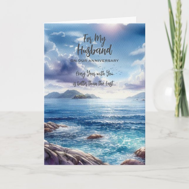 Remerciements Pour ma carte de voeux pour l'anniversaire du mari (Devant)