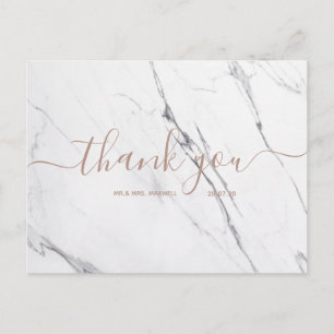 Remerciements pour mariage   Carte postale Marbre 