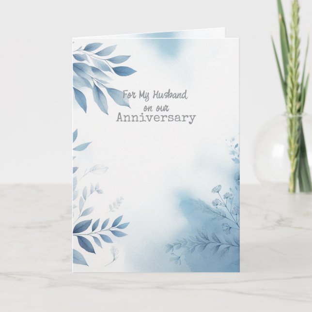 Remerciements Pour mon mari sur notre carte de voeux pour l'anni (Devant)