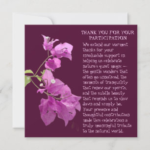 REMERCIEMENTS POUR PARTICIPATION À L'ÉVÉNEMENT NAT