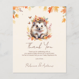 Remerciements pour une Baby Shower Automne de peti