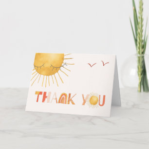 Remerciements Rayon de Soleil Carte de Remerciement Boho Été