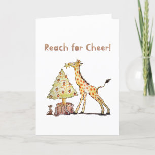 Remerciements Rejoignez la joie ! Carte d'art de Noël Giraffe