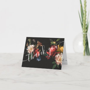 Remerciements Rembrandt Fleurs Sombres et Sombres carte de remer