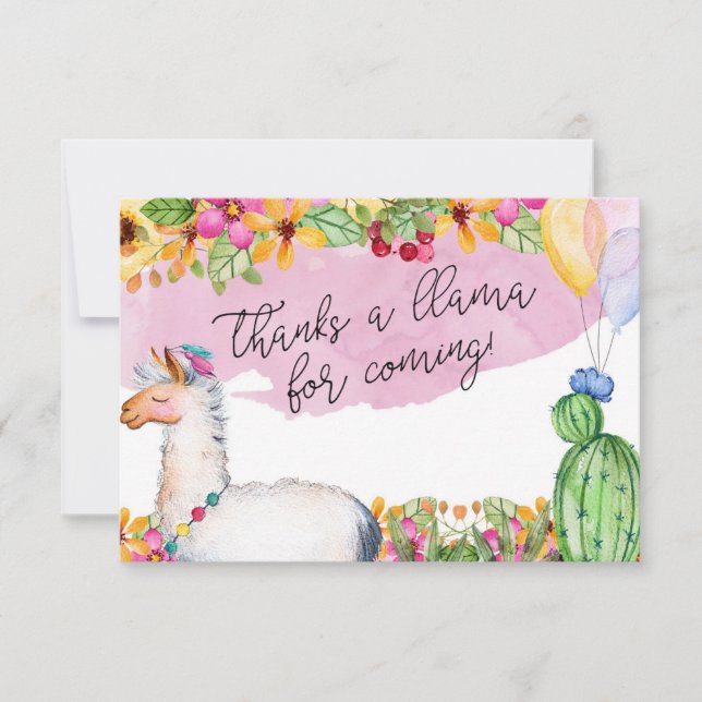 Remerciements Remercie un lama de venir ! Carte (Devant)