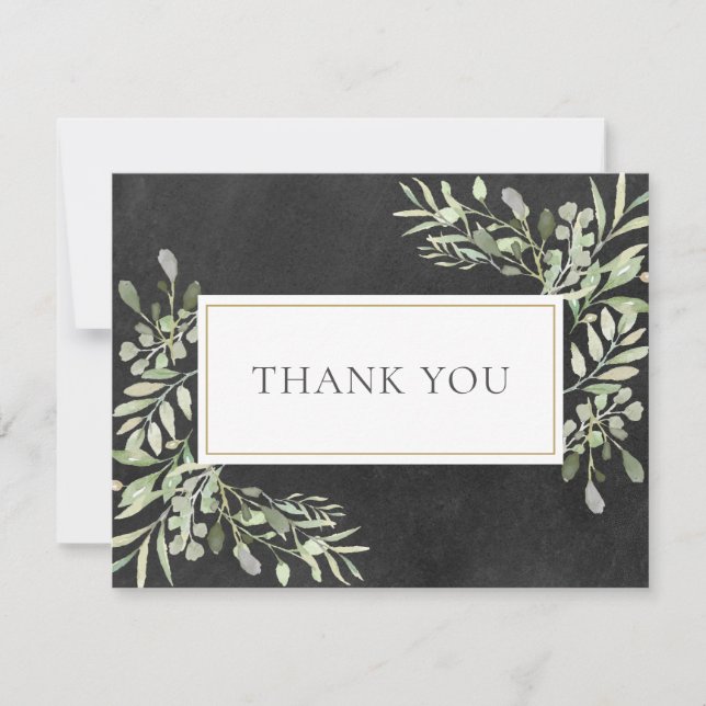 Remerciements Remerciement d'affaires Carte de tableau noir Feui (Devant)