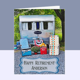 Remerciements Remorque Camper Vintage amusant Bonne carte de ret