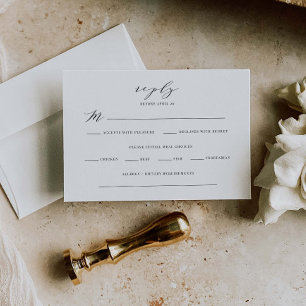 Remerciements Repas Mariage de la carte de réponse classique J10