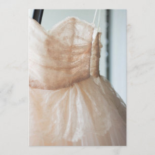 Remerciements Robe de mariée pour douche de mariée ou carte de r