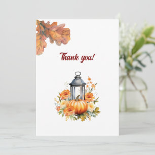 Remerciements Rustique et confortable Mariage d'automne Carte de