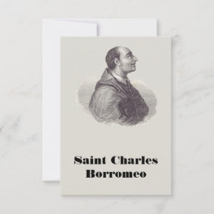 Remerciements Saint Charles Borromée La Bread de Vie Carte Saint