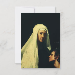 Remerciements Sainte Françoise de Rome Carte Sainte Premium