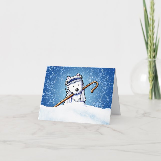 Remerciements Shepherd Westie terrier Note de Noël Carte (Devant)