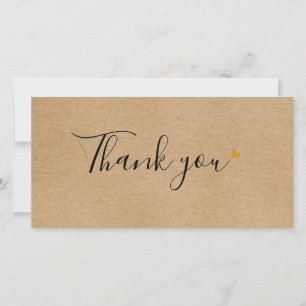 Remerciements Simple carte de remerciement d'affaires en écritur