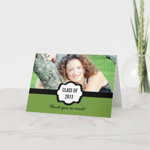 Remerciements Simple Chic Graduation Carte de remerciements, Ver