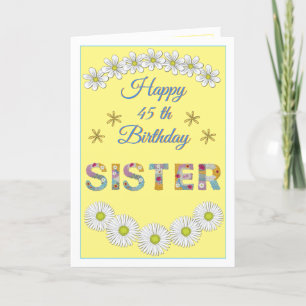 Remerciements Soeur de lettre de fleurs Carte d'anniversaire per