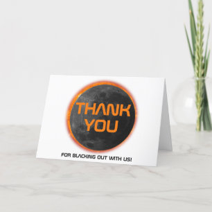 Remerciements Solar Eclipse 2024 Black out Folded Carte de remer