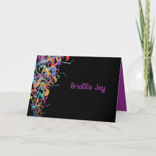 Remerciements SONS DE LA TORAH Bat Bar Mitzvah Carte de remercie