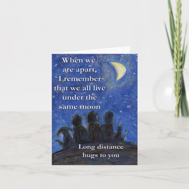 Remerciements Sous la même carte de voeux d'art lune (Devant)