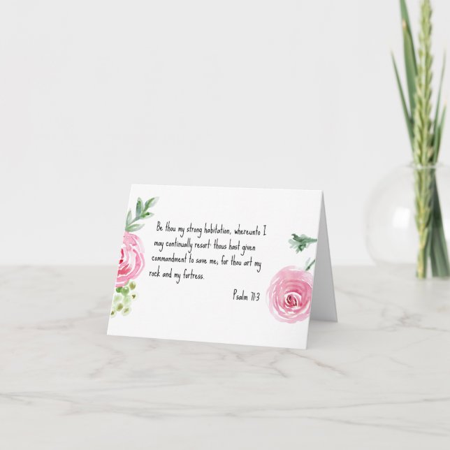 Remerciements Soyez Bien Bientôt Carte De Voeux Religieux KJV (Devant)