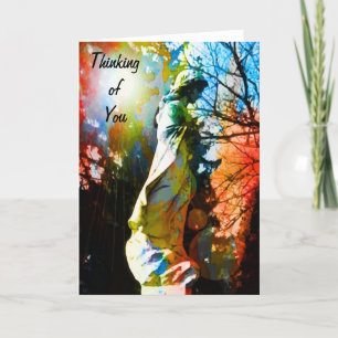 Remerciements Statue de l'ange Penser à votre carte