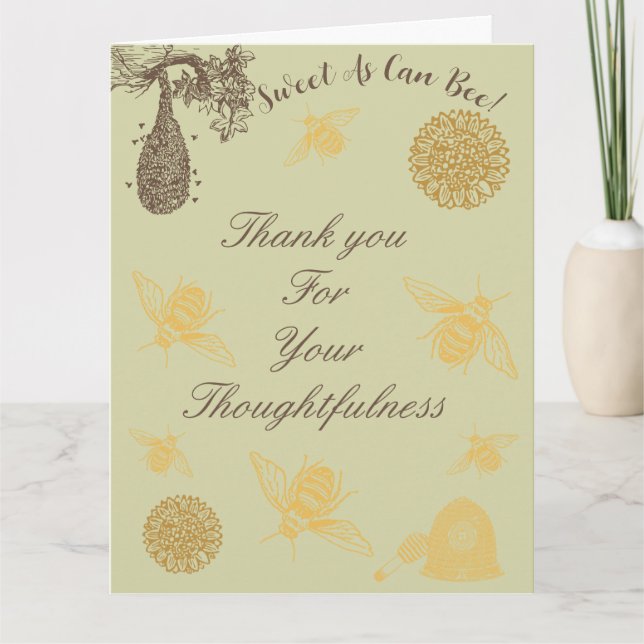 Remerciements Sucré Comme Peut Être Baby shower Carte de remerci (Devant)