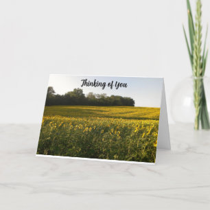 Remerciements Sunny Thoughts Carte de tournesol chrétien