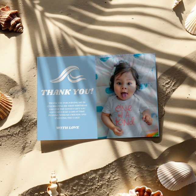 Remerciements Surf Anniversaire, Le Big One Photo Carte de remer (Créateur téléchargé)